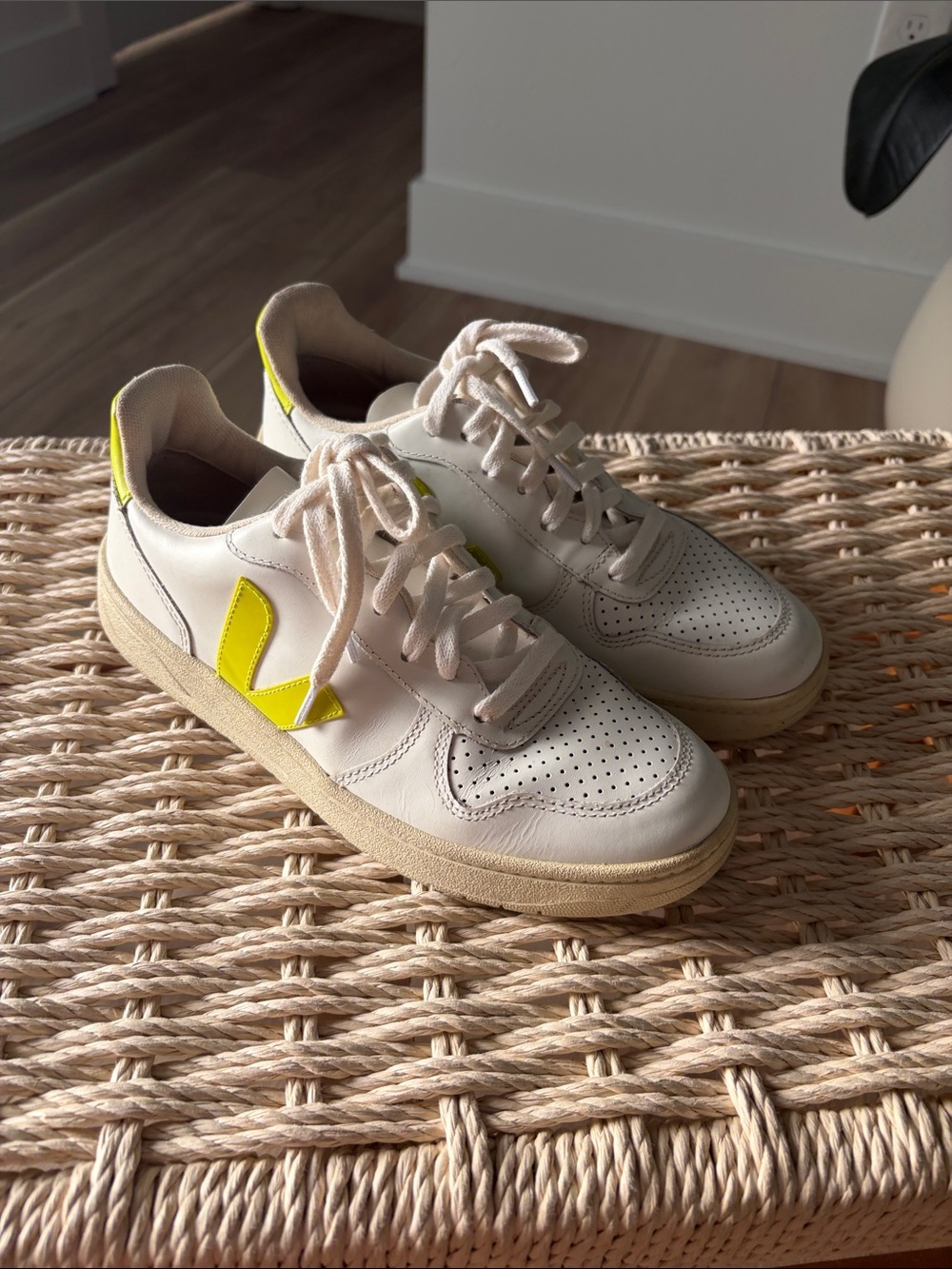 Veja Women's White Leather Sneakers 7